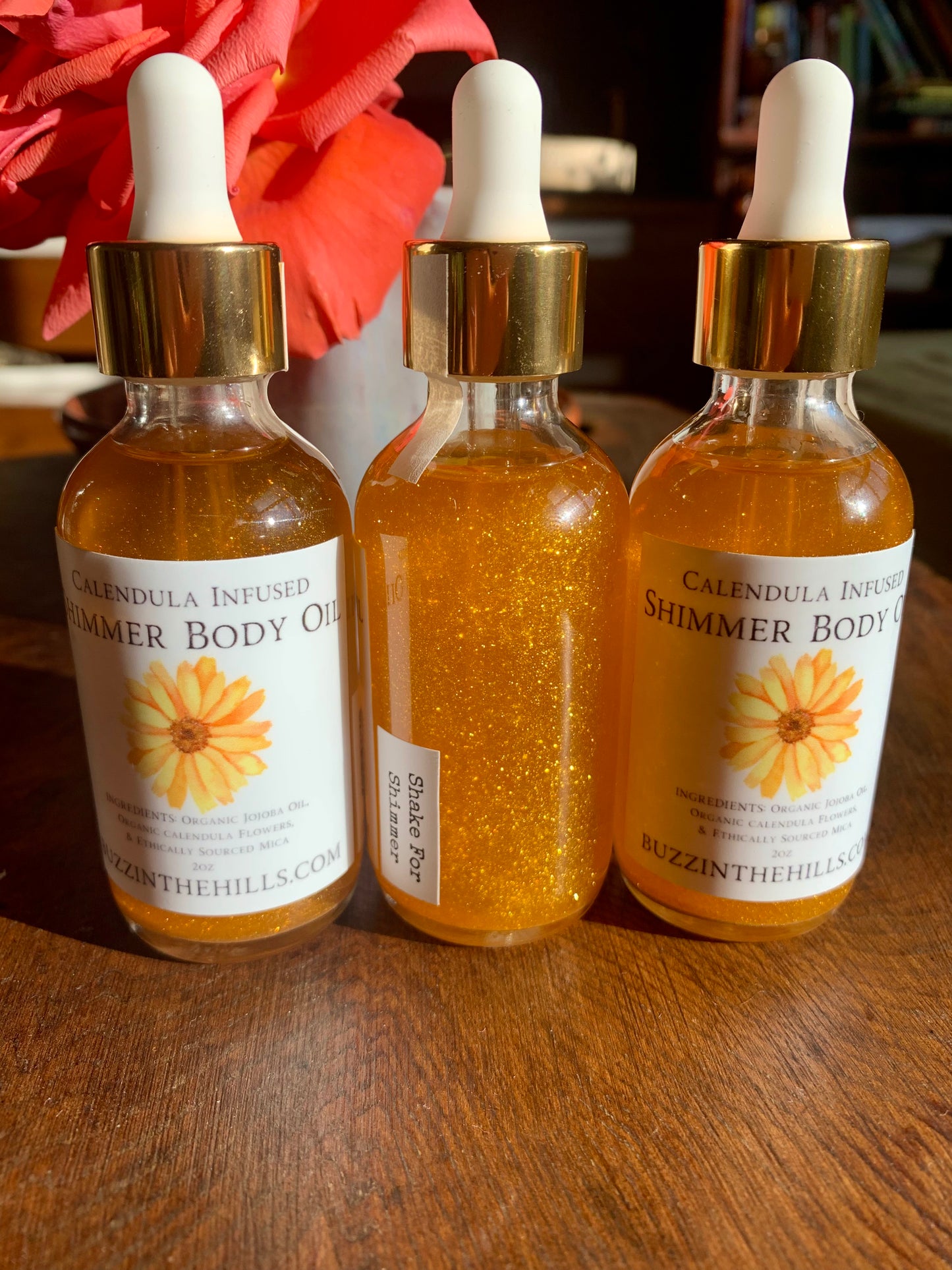 Calendula shimmer body oil